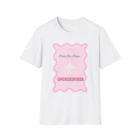 Peace Price Graphic T-Shirt — "Price For Peace" Pink Retro Design