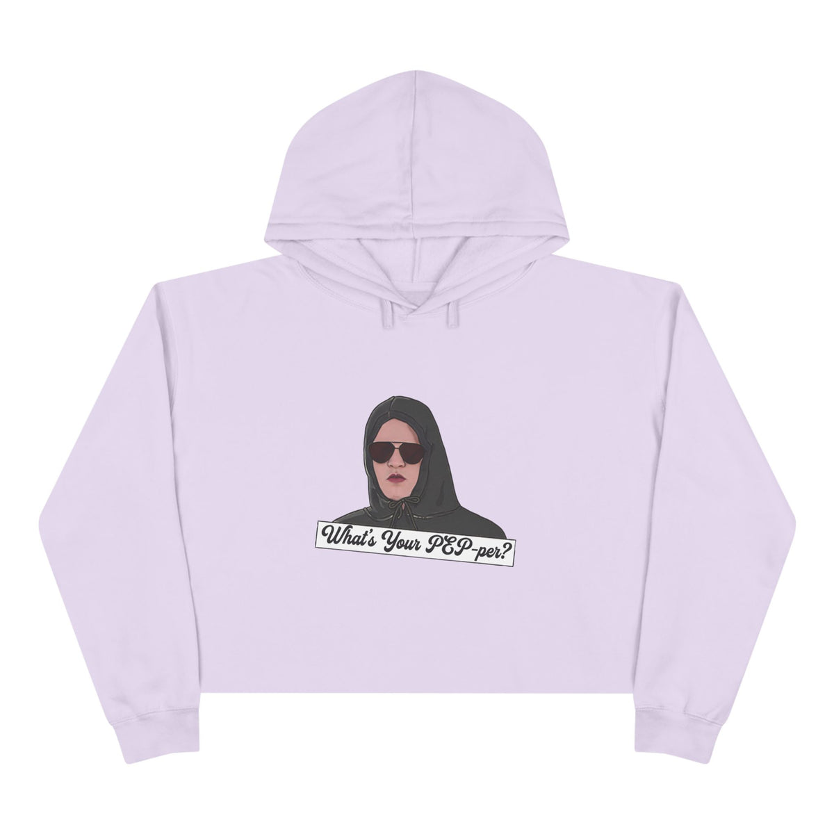 Crop Hoodie — 'What's Your Pep-Per?' Graphic Cropped Hoodie