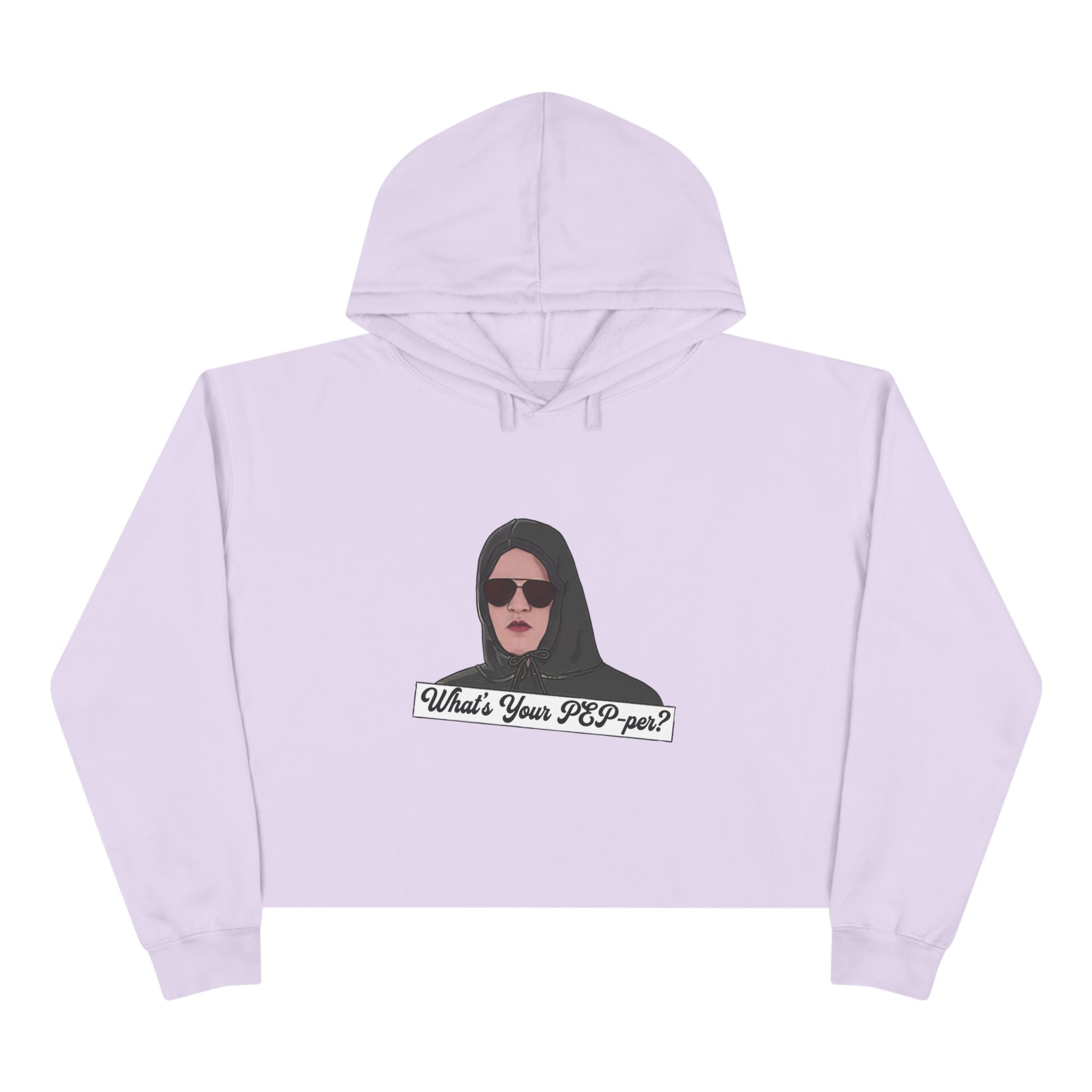 Crop Hoodie — 'What's Your Pep-Per?' Graphic Cropped Hoodie