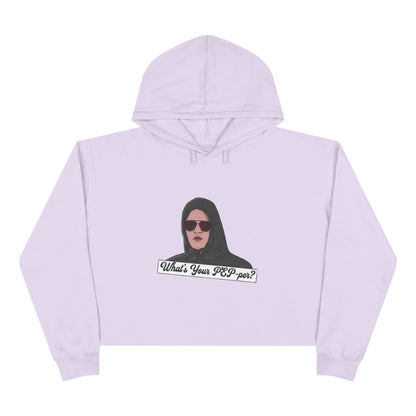 Crop Hoodie — 'What's Your Pep-Per?' Graphic Cropped Hoodie
