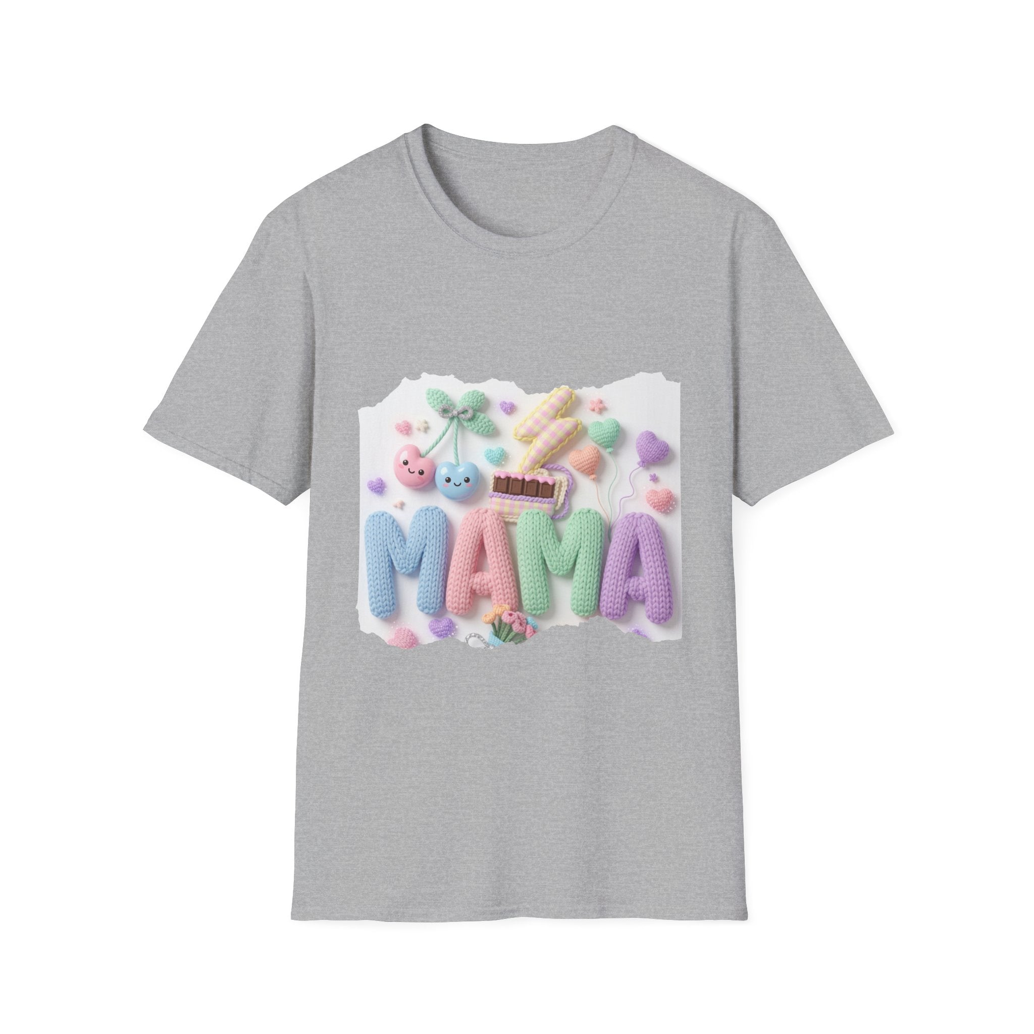 Mama Candy Puff T‑Shirt — Cute Pastel Candy Mom Graphic Tee